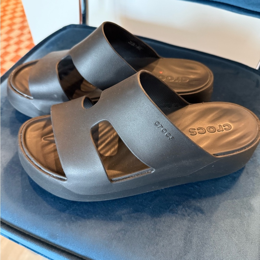 CROCS Women's Black Slide Mules